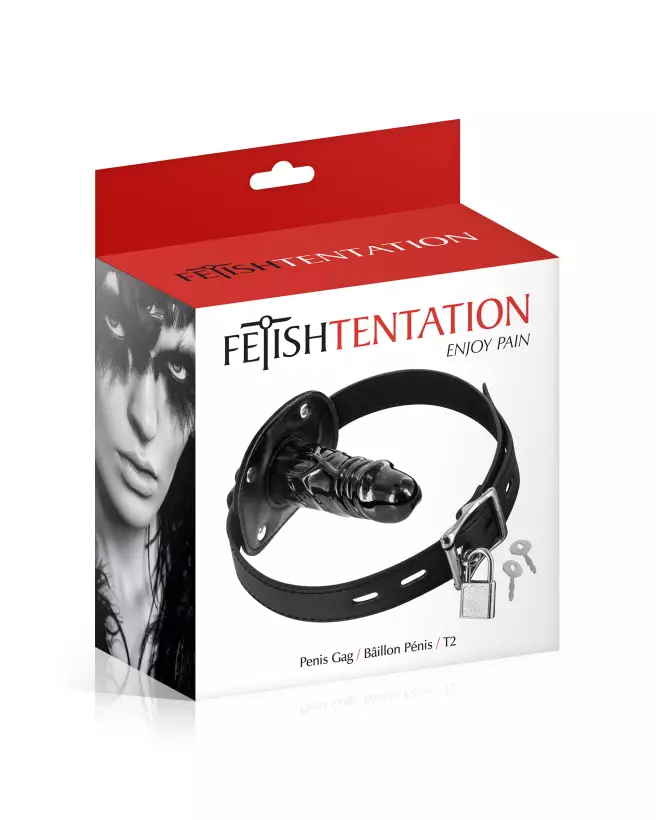 Gag avec Big Dong Noir Fetish Tentation pour jeux BDSM-2