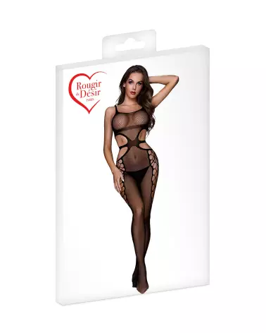 Combinaison résille noire C05 de Rougir de Désir, tenue sexy taille unique-3
