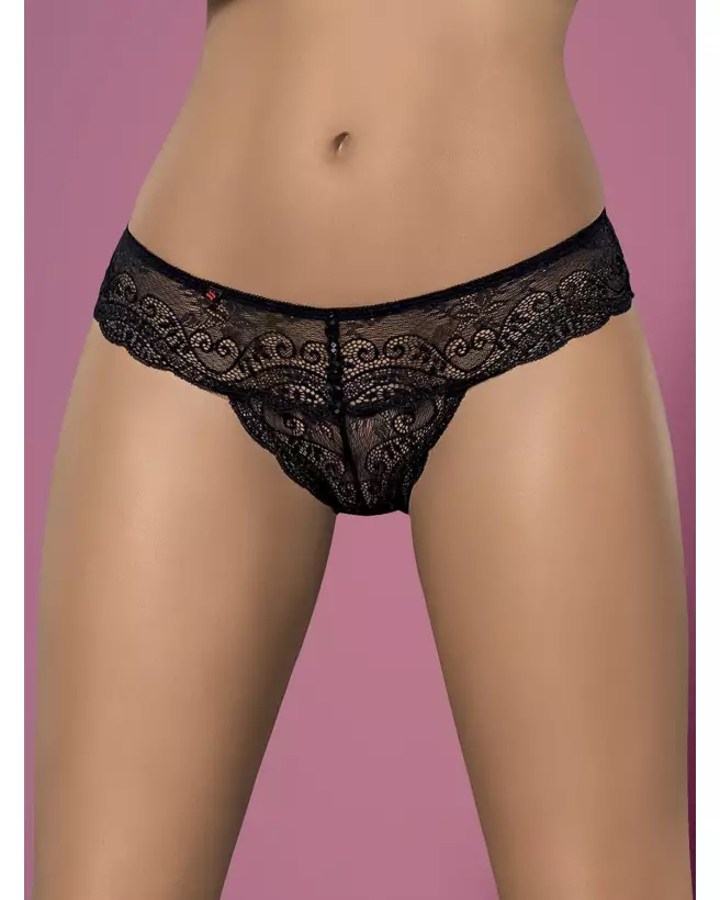Image du Miamor String Noir par Obsessive, lingerie élégante et confortable-3