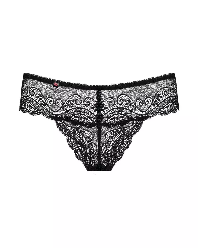 Image du Miamor String Noir par Obsessive, lingerie élégante et confortable-5