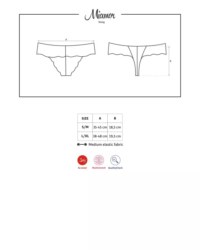 Image du Miamor String Noir par Obsessive, lingerie élégante et confortable-7