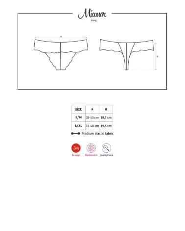 Image du Miamor String Noir par Obsessive, lingerie élégante et confortable-7