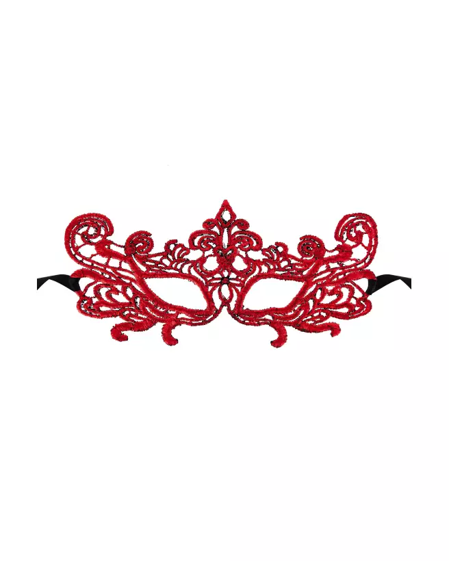 Masque Vénitien Voie Lactée Rouge Maskarade pour bal masqué-1