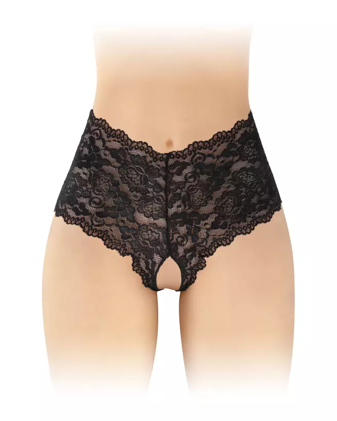 Image Boxer Ouvert Julia Noir Fashion Secret - Lingerie Féminine Sexy-1