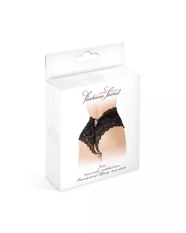 Image Boxer Ouvert Julia Noir Fashion Secret - Lingerie Féminine Sexy-3
