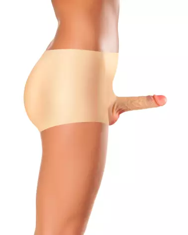 Culotte Pénis Solide L/XL Real Body en action, Gode Ceinture Réaliste-4