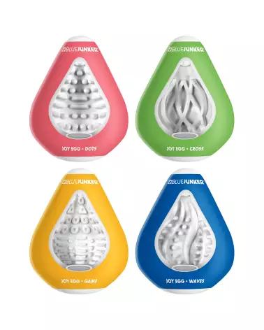 Image du JOY EGG MASTURBATOR PACK de BLUE JUNKER, variété de textures pour plaisir personnel-2