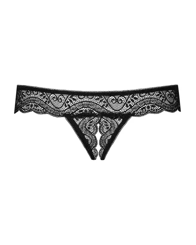 String Ouvert Miamor Noir par Obsessive, Lingerie Érotique et Confortable-6
