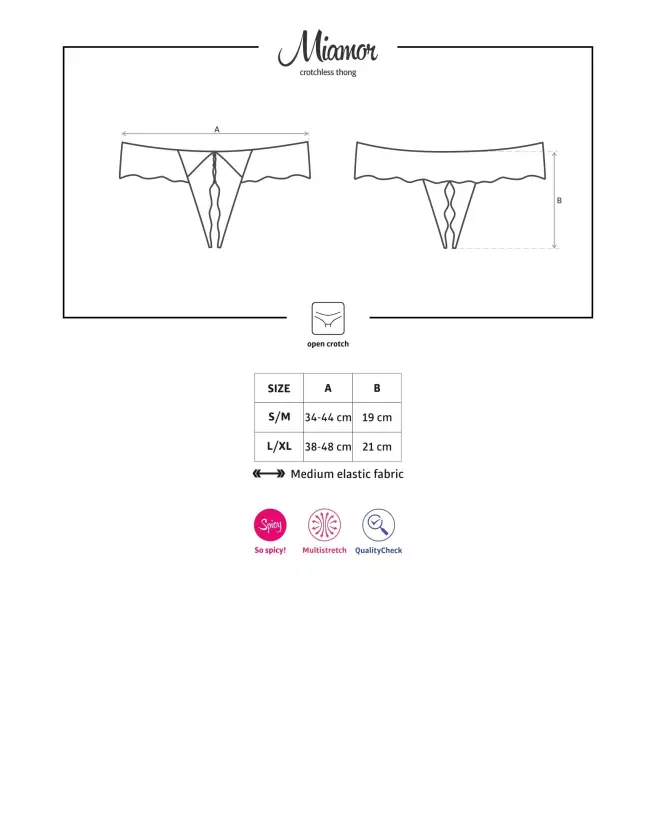 String Ouvert Miamor Noir par Obsessive, Lingerie Érotique et Confortable-7