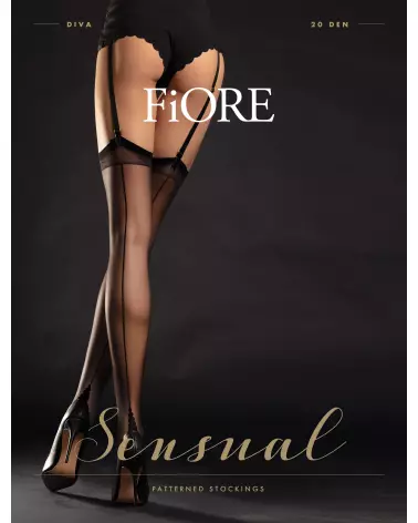 Fiore Diva Bas 20 DEN Noir élégants et confortables-2