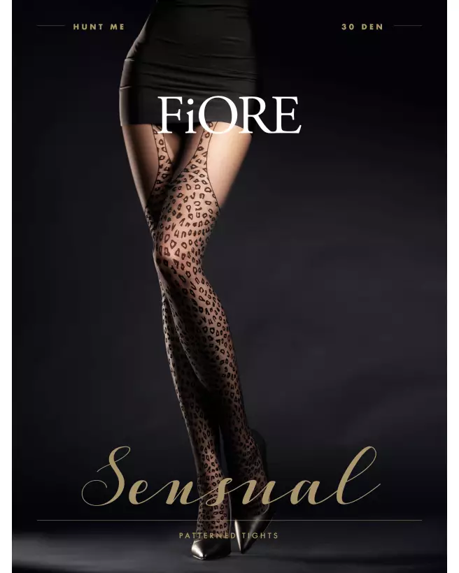 Collants Fiore Hunt me 30 DEN noir élégants pour femme-2