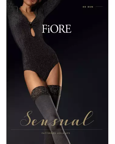 Image des bas Fancy 40 DEN gris de Fiore, élégants et confortables-2
