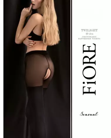 Collants Twilight 40 DEN Noir Fiore pour élégance quotidienne-2