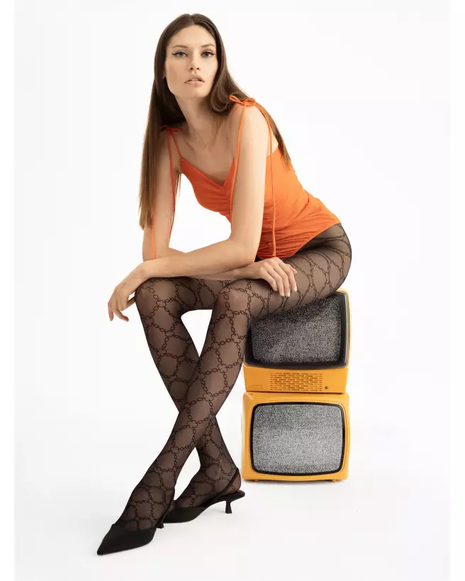 Collants Fiore Unchained 30 DEN Noir Élégants et Confortables-1