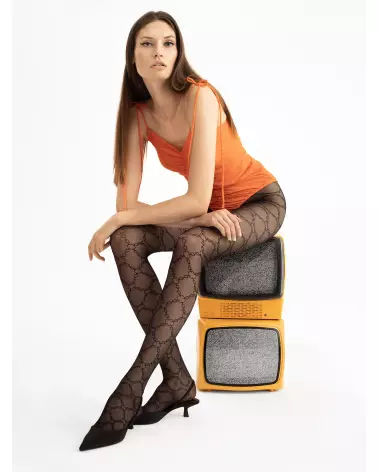 Collants Fiore Unchained 30 DEN Noir Élégants et Confortables-1