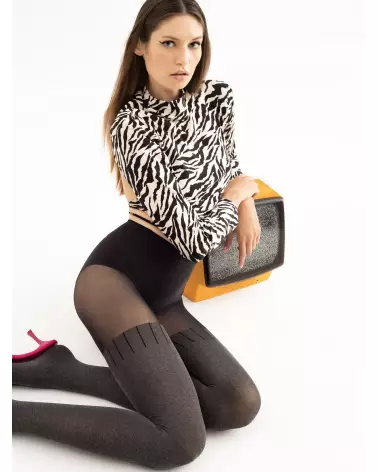 Collants Stay Tuned 60 DEN Noir Fiore élégants et confortables-1