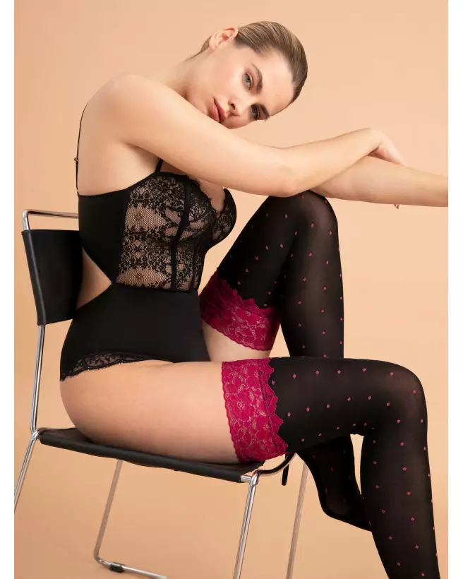 Image des bas Fiore Volcan 40 Den noir, collants élégants et résistants-1