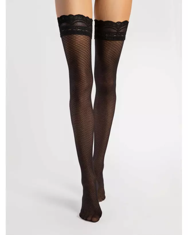 Bas Dolcezza 20 den noir Fiore élégants et confortables-1