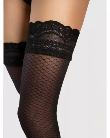 Bas Dolcezza 20 den noir Fiore élégants et confortables-2