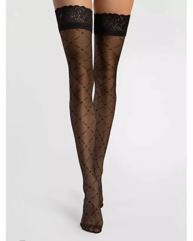 Bas noir 20 den Fiore, élégance et qualité pour tenues chics-1