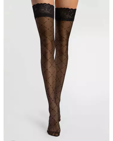 Bas noir 20 den Fiore, élégance et qualité pour tenues chics-1
