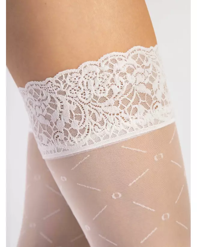 Image des bas Fiore Enchanté 20 den blancs - Confort et élégance-2