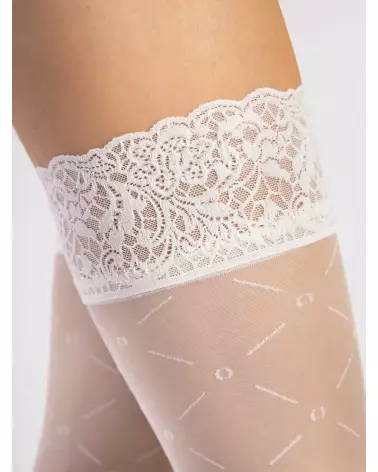 Image des bas Fiore Enchanté 20 den blancs - Confort et élégance-2