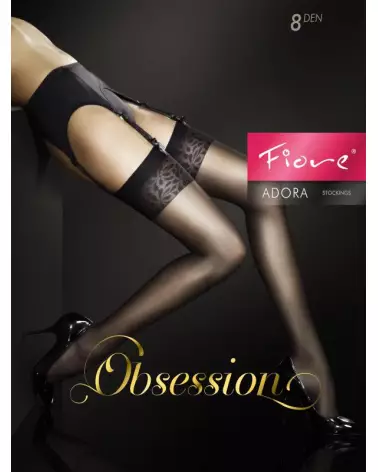 Bas Adora 8 DEN noir Fiore, élégance raffinée et durable-1