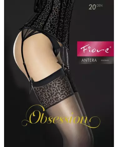 Bas Fiore noir 20 DEN élégants pour femme-1