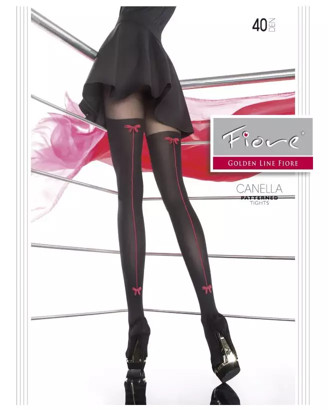 Collants Canella 40 DEN noir Fiore pour élégance quotidienne-1