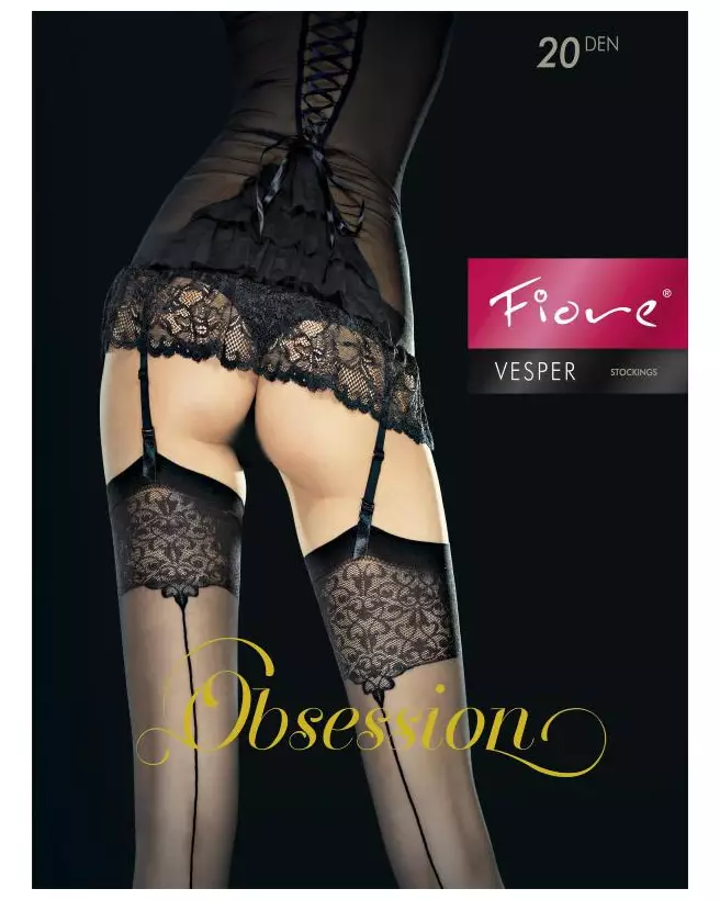 Photo des bas Vesper 20 DEN noir de Fiore, élégants et confortables-1