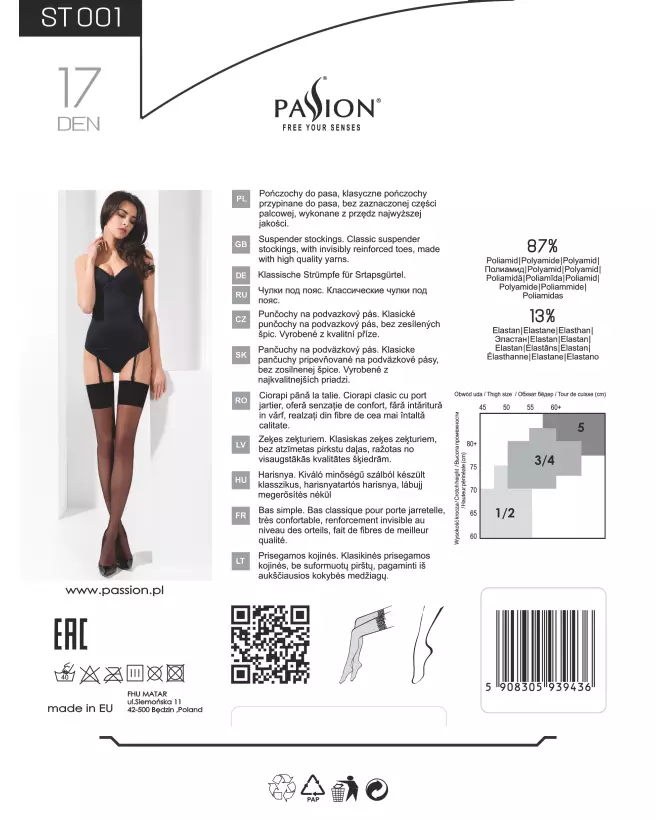 Bas noirs élégants 17 DEN Passion Lingerie pour style et confort-4