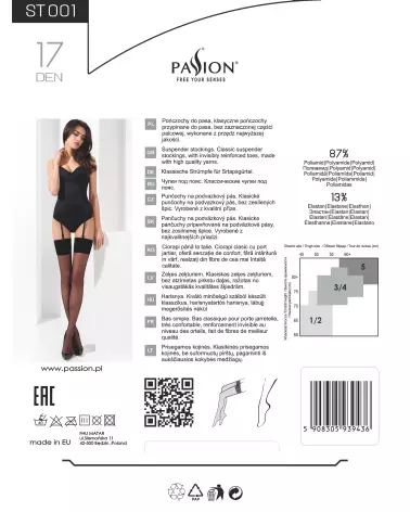Bas noirs élégants 17 DEN Passion Lingerie pour style et confort-4