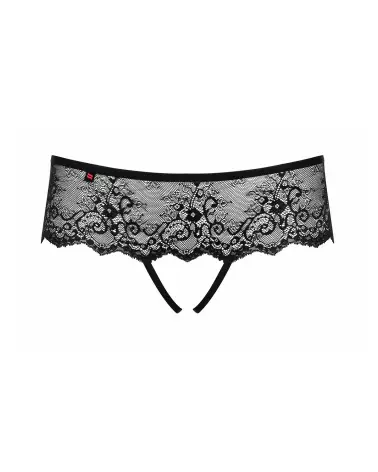 Tanga ouvert noir Merossa par Obsessive, lingerie séduisante et confortable-9