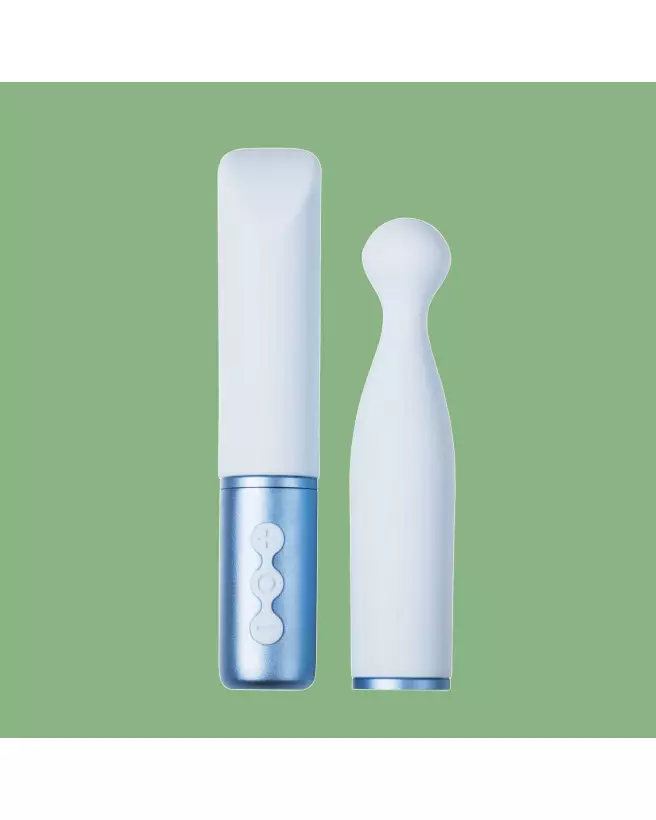 Image du Vibromasseur Aquamarine Naughty Collection de Honey Play Box avec tête interchangeable bleu pour stimulation cli-2