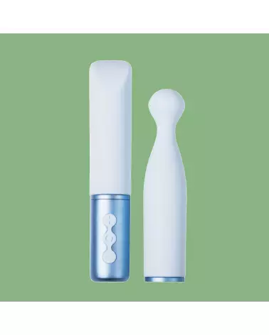 Image du Vibromasseur Aquamarine Naughty Collection de Honey Play Box avec tête interchangeable bleu pour stimulation cli-2