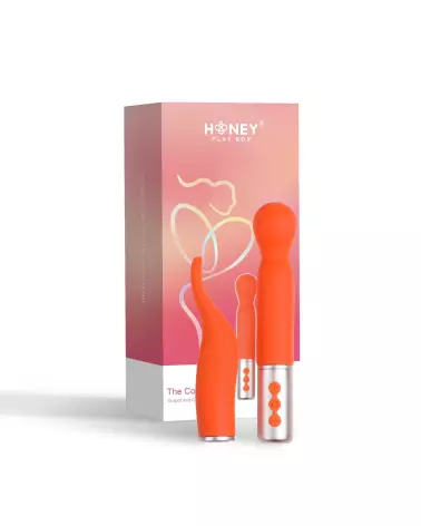 Image du vibromasseur interchangeable Honey Play Box orange, jouet intime multifonction-1