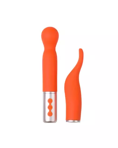 Image du vibromasseur interchangeable Honey Play Box orange, jouet intime multifonction-2