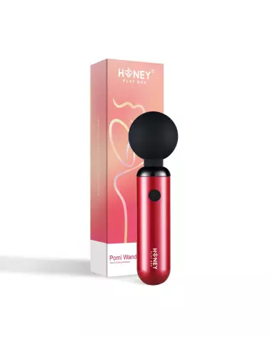 Image du Pomi Wand, mini vibromasseur puissant Honey Play Box en rose et noir-1