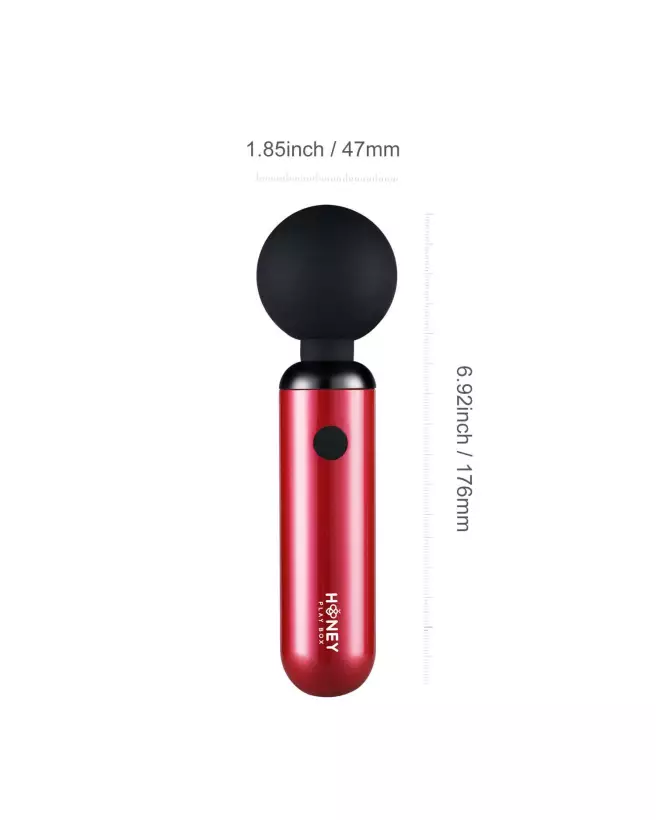 Image du Pomi Wand, mini vibromasseur puissant Honey Play Box en rose et noir-3