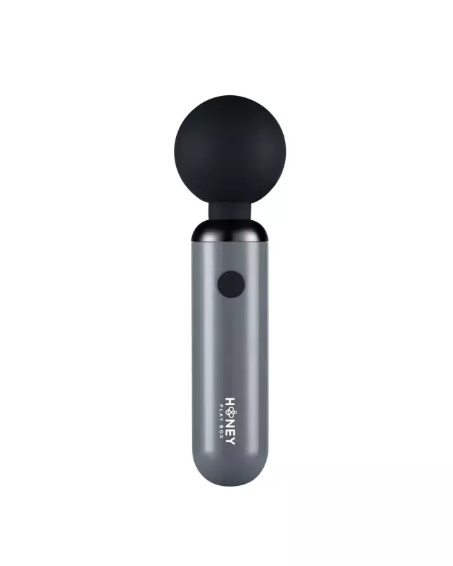Image du mini vibromasseur Pomi Wand gris de Honey Play Box, puissant et compact-2