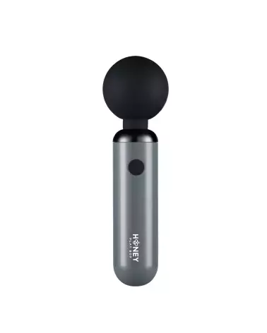 Image du mini vibromasseur Pomi Wand gris de Honey Play Box, puissant et compact-2