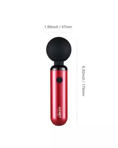 Image du mini vibromasseur Pomi Wand gris de Honey Play Box, puissant et compact-3