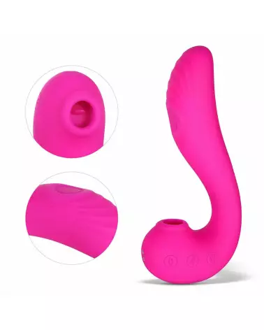 Image du vibromasseur Angel 3 en 1 de Honey Play Box, stimulation point G et clitoris, en rose-5
