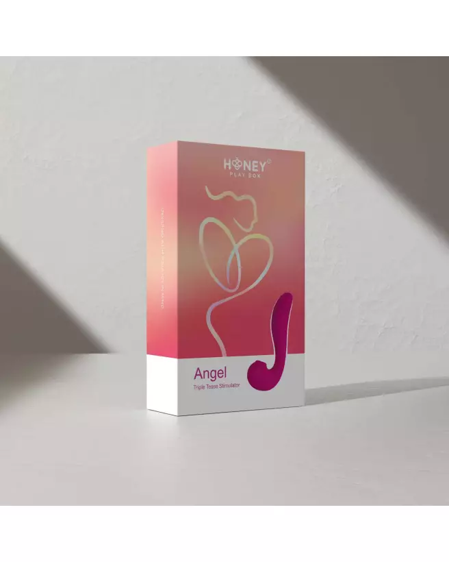 Image du vibromasseur Angel 3 en 1 de Honey Play Box, stimulation point G et clitoris, en rose-7