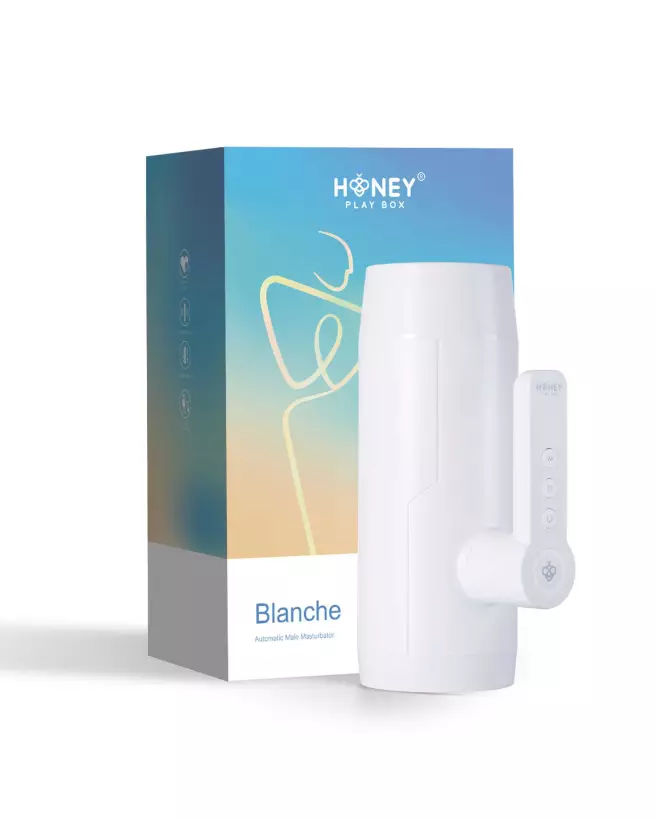 Image du simulateur de fellation Blanche par Honey Play Box - Technologie avancée de va-et-vient-1