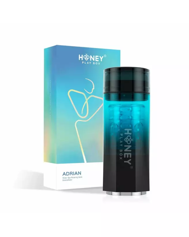 Masturbateur rotatif Adrian de Honey Play Box avec lumières multicolores-1