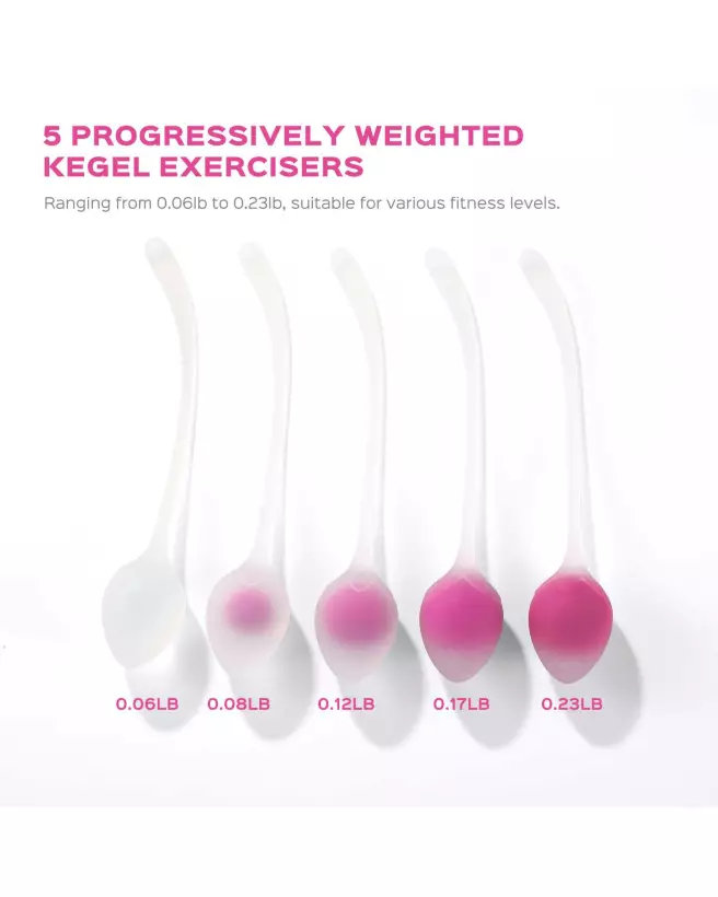 Set de 5 Boules de Geisha Berry Rose de Honey Play Box pour exercices de Kegel-3