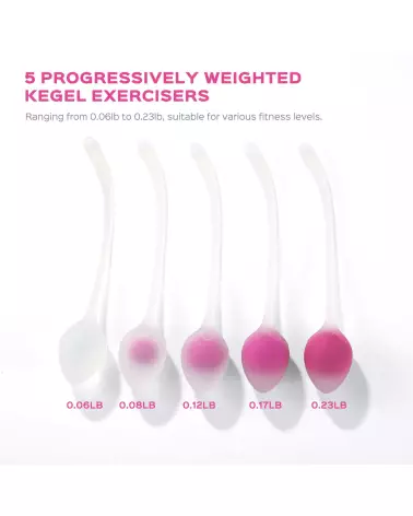 Set de 5 Boules de Geisha Berry Rose de Honey Play Box pour exercices de Kegel-3