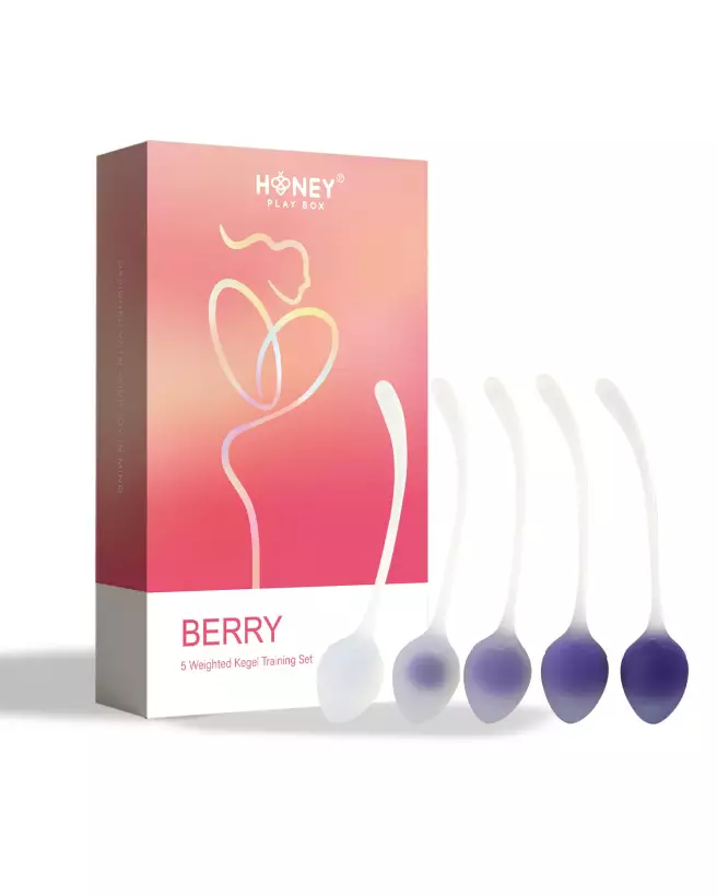 Image du set de 5 Boules de Geisha Purple Honey Play Box pour tonification pelvienne-1